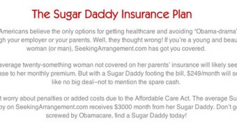 Sugar daddy site uses Obamacare excuse for promotion