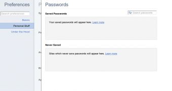 Saved password search in Chromium