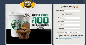 Starbucks giveaway scam advertised via fake Doomsday video