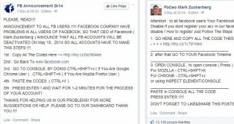 Scam pages on Facebook