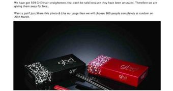 Facebook scam promises free ghd straighteners