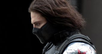 Sebastian Stan as the Winter Soldier in “Captain America” sequel, out in 2014