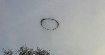 Mysterious black circle was spotted in the sky in England