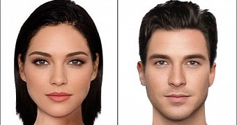 Images show the portraits of the ideal man and woman