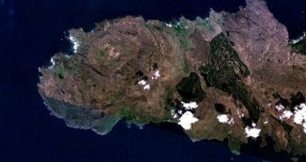 Ardnamurchan volcano as seen from space