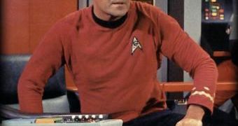 Actor James Doohan, who played the starship Enterprise's chief engineer Montgomery Scott in the original 1966-1969 Star Trek series.