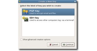 Creating a new encryption key with Seahorse