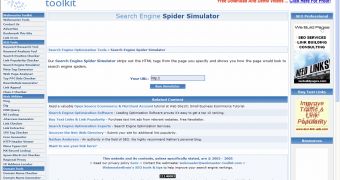 Example of a Search Engine Spider Simulator