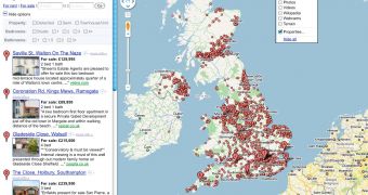 Real-estate listings on Google Maps UK