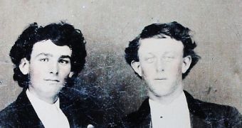Dan Dedrick and Billy the Kid pose for a shot together in 1879