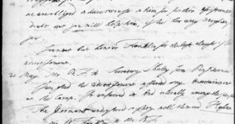 Letter from William Franklin to Benjamin Franklin; it reads “Tis scarcely to be believed what havock & oppression have been committed by the army in their march. Hardly a farmer…”