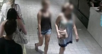 Women walking in the shopping center