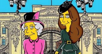 Kate Middleton and the Queen get the Simpsons treatment