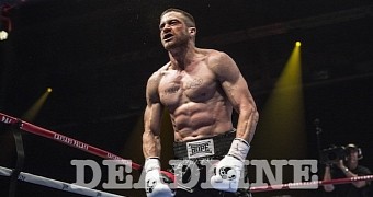 Jake Gyllenhaal as Junior Middleweight Champion Billy “The Great” Hope in “Southpaw”