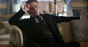 Robert Pattinson in character for the upcoming “Bel Ami”
