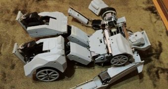 RC robot car, no paint