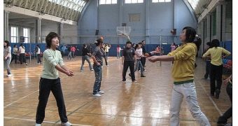 Physical education class at Chinese university