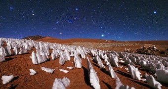 Gorgeous ice sculptures observed in the Atacama Desert