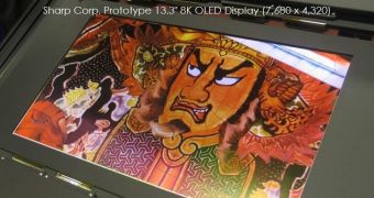 Sharp shows 13.3-inch OLED screen for notebooks with 8K res
