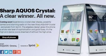Sharp Aquos Crystal Confirmed in the US Exclusively via Sprint, Boost Mobile and Virgin Mobile