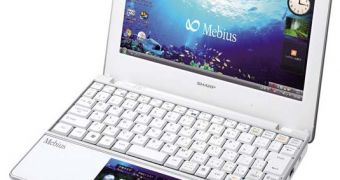 New Mebius netbook boasts integrated LCD in the palm rest