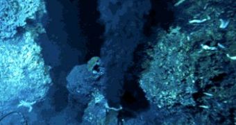 Helium emitting hot vent at great oceanic depths