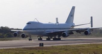 Shuttle Carrier Aircraft Arrives at KSC