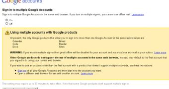 Multiple account support at Google