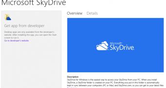 SkyDrive app in Windows Store
