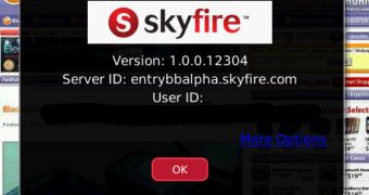 Skyfire for BlackBerry now at version 1.0.0.12304