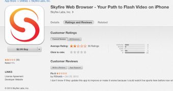 Skyfire Web Browser ratings and reviews