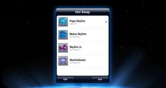Skyfire HotSwap feature