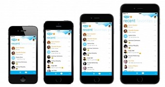 How Skype displays on various iPhones