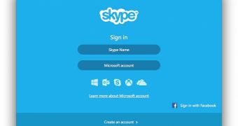 Skype sign-in dialog