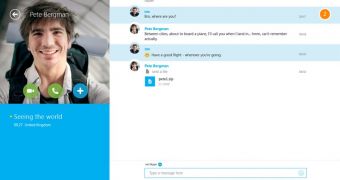 This is the Metro version of Skype