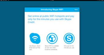 Skype WiFi iPad interface