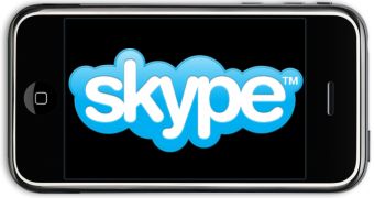 Skype on iPhone mockup