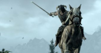 Attack enemies while riding horses in Skyrim