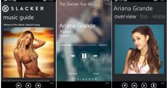 Slacker Radio for Windows Phone (screenshots)