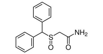 The chemical structure of the sleep medication modafinil
