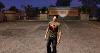 The free DLC T-shirt for Sleeping Dogs