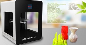 Small, Cubic ATSmake 3D Printer Has Good Detail Quality and Touchscreen