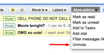You can Unmute conversations from the More Actions menu in Gmail