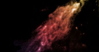 This is Smith's Cloud, a massive formation of molecular hydrogen gas that will trigger intense stellar formation in the Milky Way
