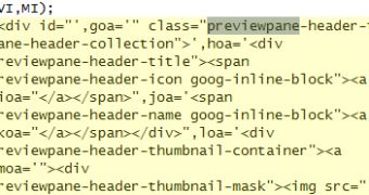 References to a preview pane in the Google Docs source code