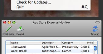 App Store Expense Monitor example