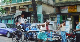 Most rickshaw pullers work long hours each day without even having a pair of shoes