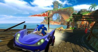 Sonic prepares to go racing