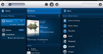 Sonos Controller iPad interface