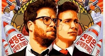 Official artwork for "The Interview," an upcoming comedy with Seth Rogen and James Franco, in the manner of a propaganda poster
